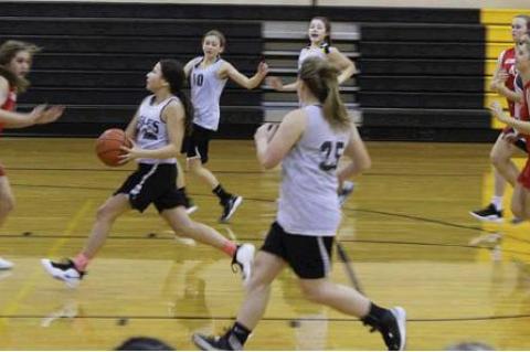 7TH AND 8TH GRADE GIRLS BASKETBALL ACTION CONTINUES